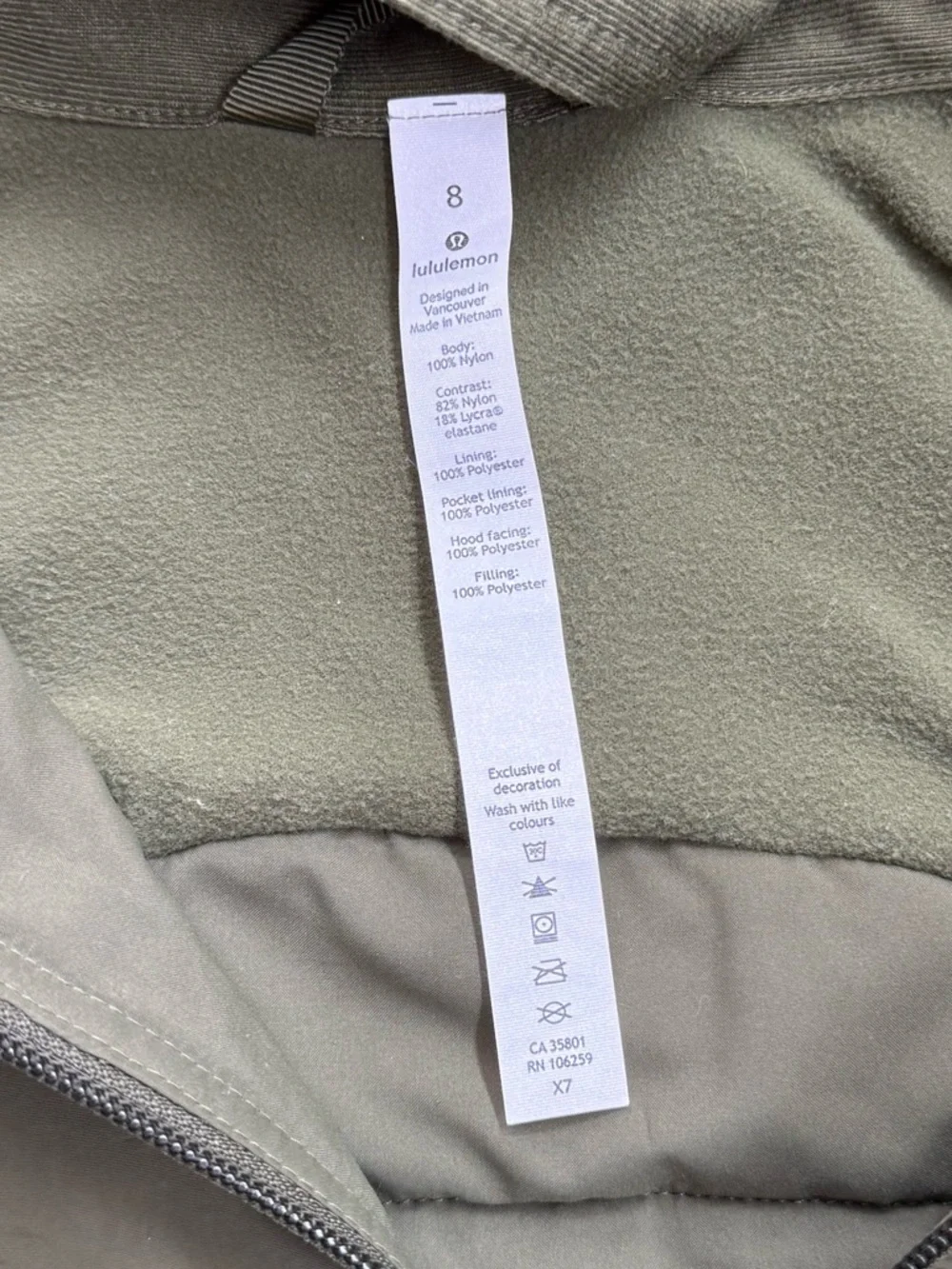 Lululemon Olive Green 3-in-1 Convertible Jacket | Removable Hood & Sleeves